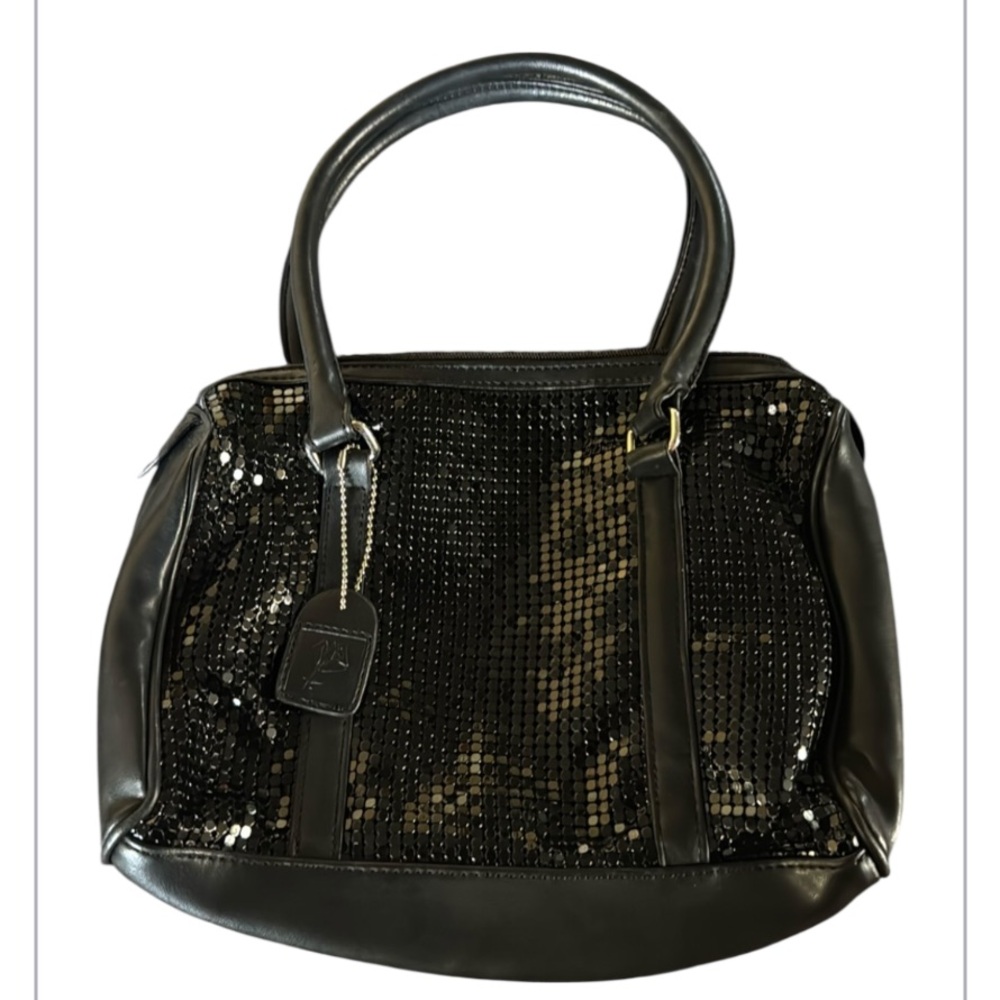 Vintage Designed Exclusively by LANCOME Women Sparkle Metal Mesh Bag Purse